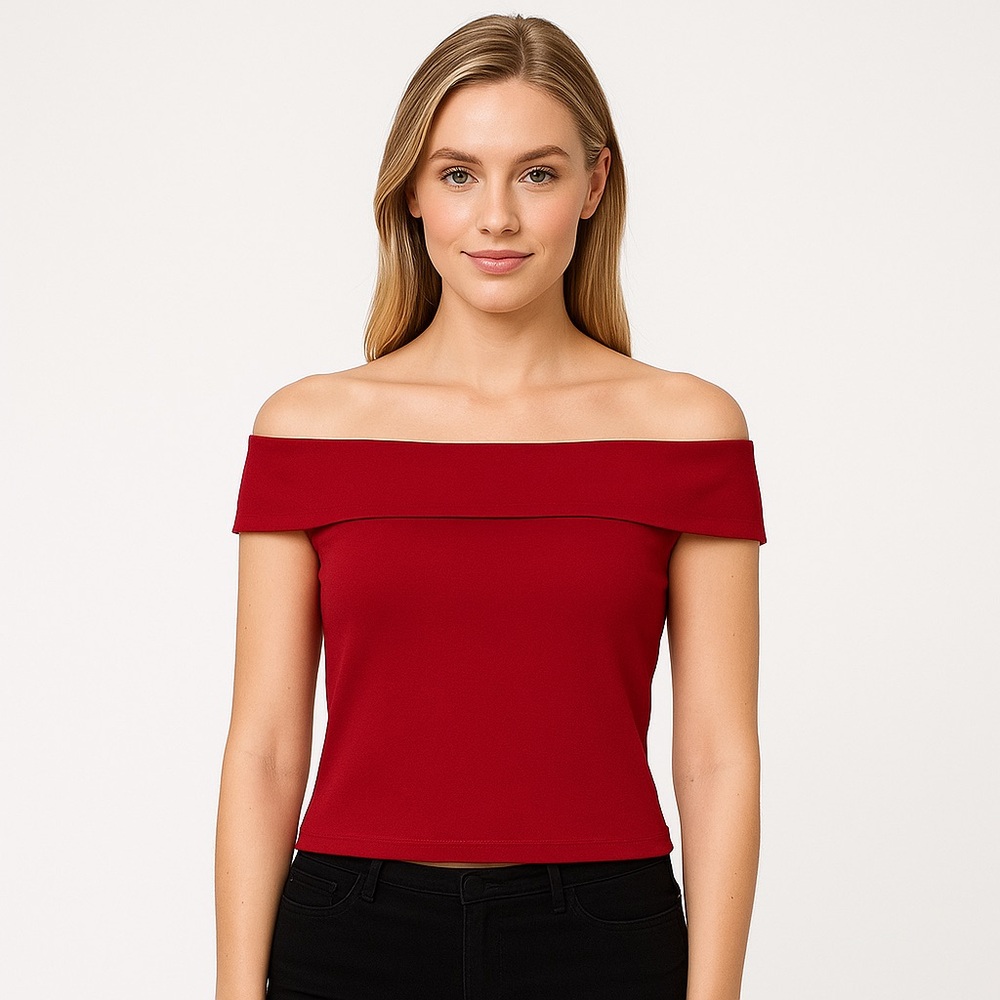 Garage Red Off-Shoulder Top Size P/XS